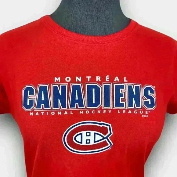 MONTREAL CANADIANS ladies‎ large Gildan Soft Style cotton t-shirt red - Picture 5 of 8